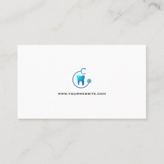 歯科 | 歯及び聴診器 名刺 (裏面)