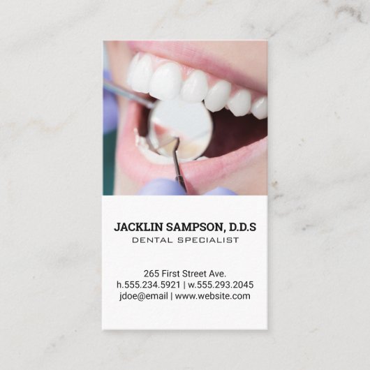 歯科 |歯検査 名刺 (正面)