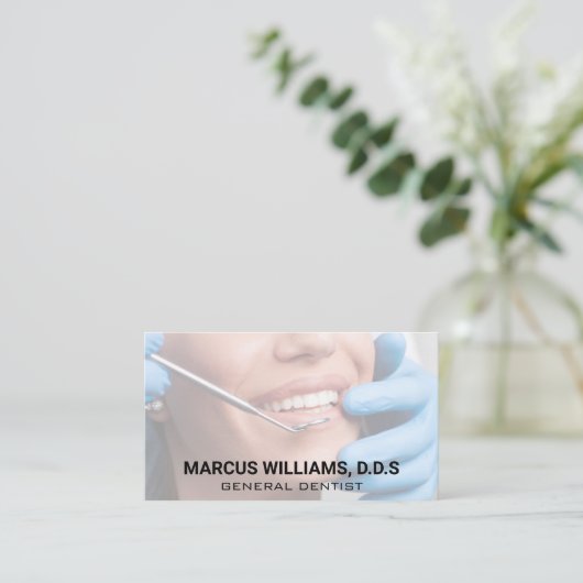 歯科 |歯検査 名刺 (スタンド正面)