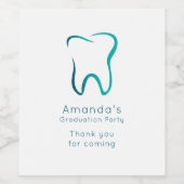 歯科 歯科医療 卒業パーティー ワインラベル (シングルラベル)