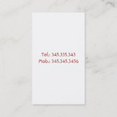 歯科/歯科歯科個人診療科 名刺 (裏面)