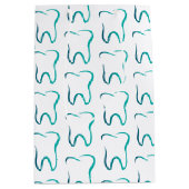 歯科 歯 歯医学 医療 パターン ミディアムペーパーバッグ (正面)