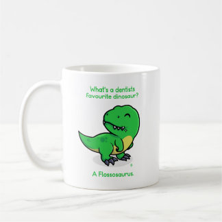 歯科: Flossosaurus コーヒーマグカップ