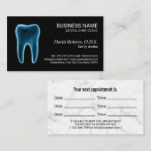 歯科X線歯科診療所アポイントメント 予約カード (正面/裏面)