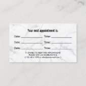 歯科X線歯科診療所アポイントメント 予約カード (裏面)
