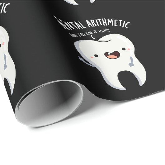 歯算術おもしろい歯プンダークBG ラッピングペーパー (ロールコーナー)