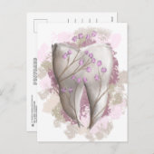 歯絵画の。歯医者、歯科、歯科。プレゼント. シーズンポストカード (正面/裏面)