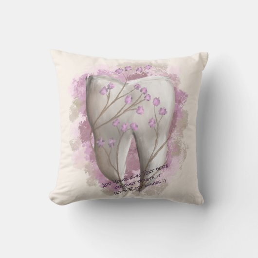 歯絵画の。歯科医師、歯科助手テンプレート クッション (正面)