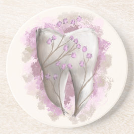 歯絵画の。歯科医師、歯科助手テンプレート コースター