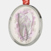 歯絵画の。歯科医師、歯科助手テンプレート メタルオーナメント (左)