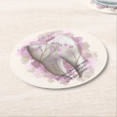 歯絵画の。歯科医師、歯科助手テンプレート ラウンドペーパーコースター (アングル)