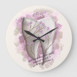 歯絵画の。歯科医師、歯科助手テンプレート ラージ壁時計