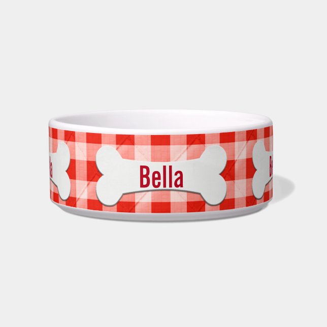 歯肉の上の犬の骨 ボウル (正面)