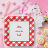 歯肉カスタム赤と白検査 ペーパープレート (パーティー)