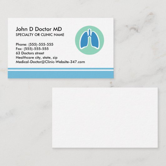 歯肉学の歯肉科医の名刺 名刺 (正面/裏面)