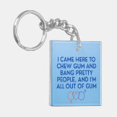 歯茎来を噛んでここに居かわいらしる キーホルダー (正面左)