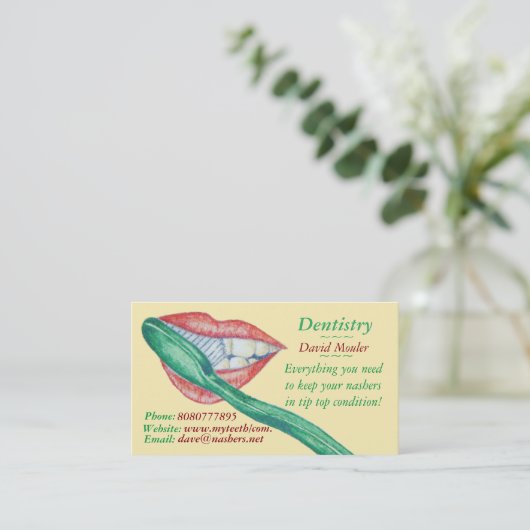 歯衛生歯及び口腔歯科医 名刺 (スタンド正面)