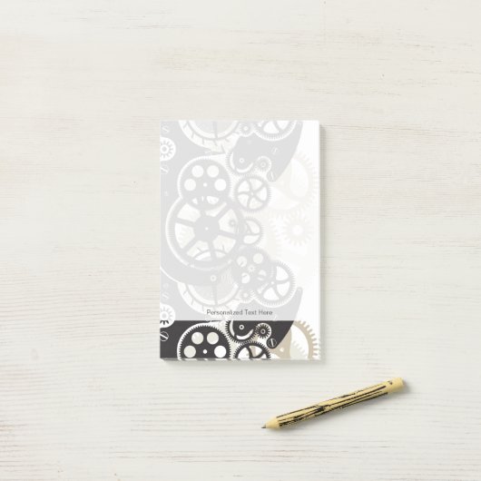 歯車が動く ポストイット (デスク上)