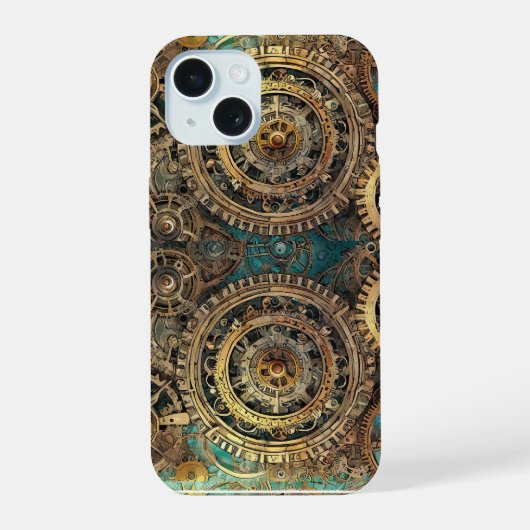 歯車の融合:形と機能の融合 iPhone 15ケース (裏面)