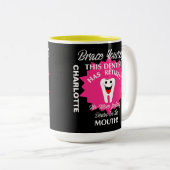 歯退職した医おもしろいノベルティ退職図 ツートーンマグカップ (正面右)