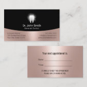 歯黒&バラ金ゴールドアポイントメント 予約カード (正面/裏面)