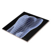 歯、モルの歯のコンピュータアートワーク タイル (側面)