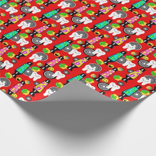 歯/レトロ60''のRDHおもしろい ラッピングペーパー (角)