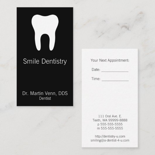 歯 予約カード (正面/裏面)