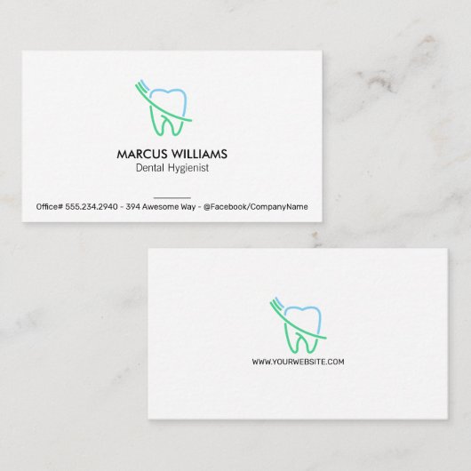 歯 名刺 (正面/裏面)