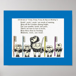 歯：子供の歯磨き歌1922年頃 ポスター