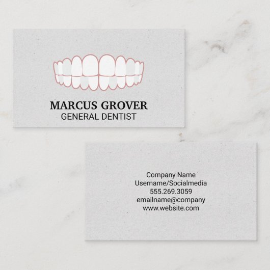 歯 | 歯科医 名刺 (正面/裏面)