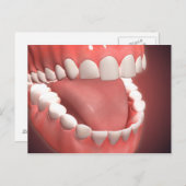 歯、歯肉、舌を示す人間の口を開く ポストカード (正面/裏面)