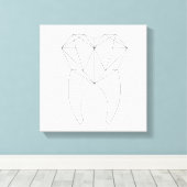 歯(Geo Tooth) キャンバスプリント (インサイチュ (ウッドフロア))