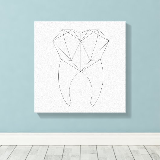 歯(Geo Tooth) キャンバスプリント (インサイチュ (ウッドフロア))