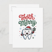 歯Be歯科メリー歯科医クリスマスクリスマス インビテーションポストカード (正面/裏面)