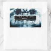 歯X線 長方形シール (バッグ)