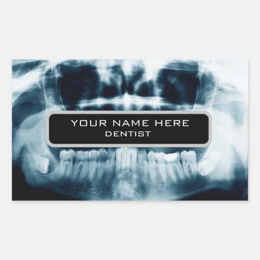 歯X線 長方形シール (正面)