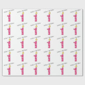 歳誕生日の蝋燭1 ラッピングペーパー (フラット)