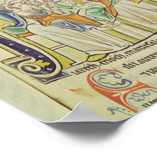 歴代を描いた歴史文字「A」 ポスター (角)