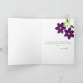 歴代誌1611紫の主のフローラ カード (内部)