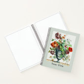 歴史ある植物花スケッチ ノートブック (内部)