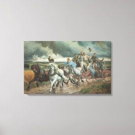 歴史ある消防車（Eugene Burnand著） キャンバスプリント