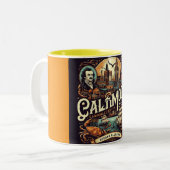 歴史ある港、渇望するハート、ホラーの物語 ツートーンマグカップ (正面左)
