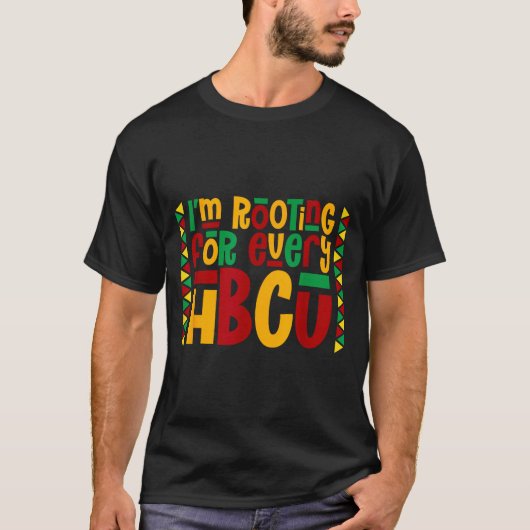 歴史ある黒人大学を応援しています Tシャツ (正面)