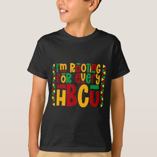 歴史ある黒人大学を応援しています Tシャツ (正面)
