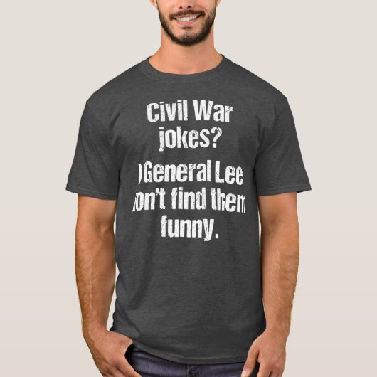歴史おもしろい先生内戦ジョーク Tシャツ (正面)
