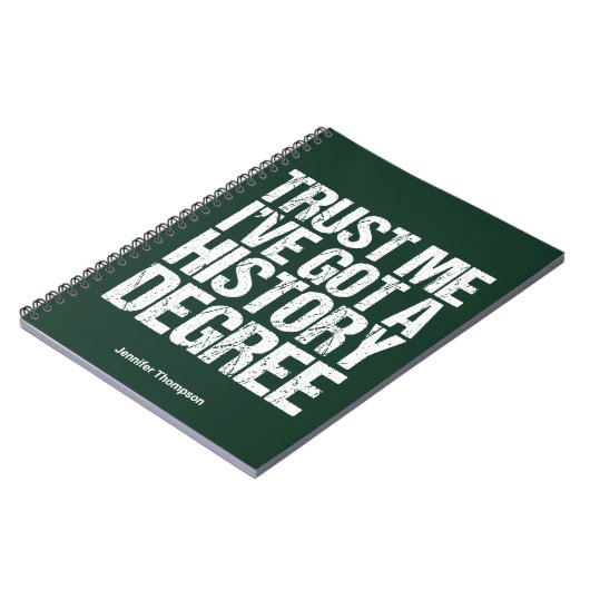 歴史おもしろい学位卒業引用文歴史家 ノートブック (左側)