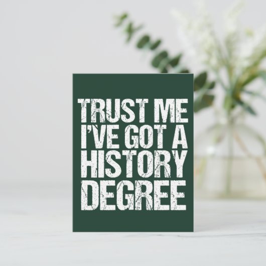 歴史おもしろい学位卒業引用文歴史家 ポストカード (スタンド正面)