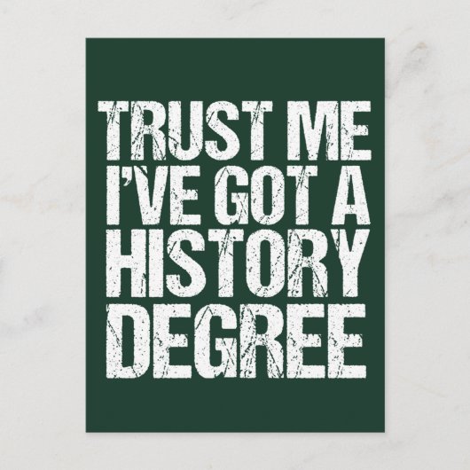 歴史おもしろい学位卒業引用文歴史家 ポストカード (正面)