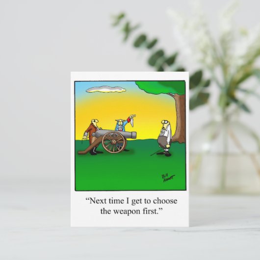 歴史おもしろい漫画のギフト ポストカード (スタンド正面)